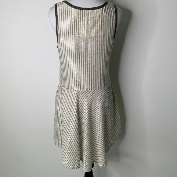 Ace & Jig Women's V Neck Sleeveless Cream Metallic Mini Dress Size Small - Picture 7 of 9